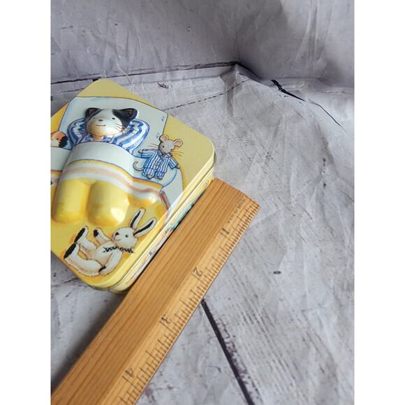 VTG Dana Kubick 2002 Stanley Cat Square Tins Birthday Party And Bed Time - Picture 5 of 10